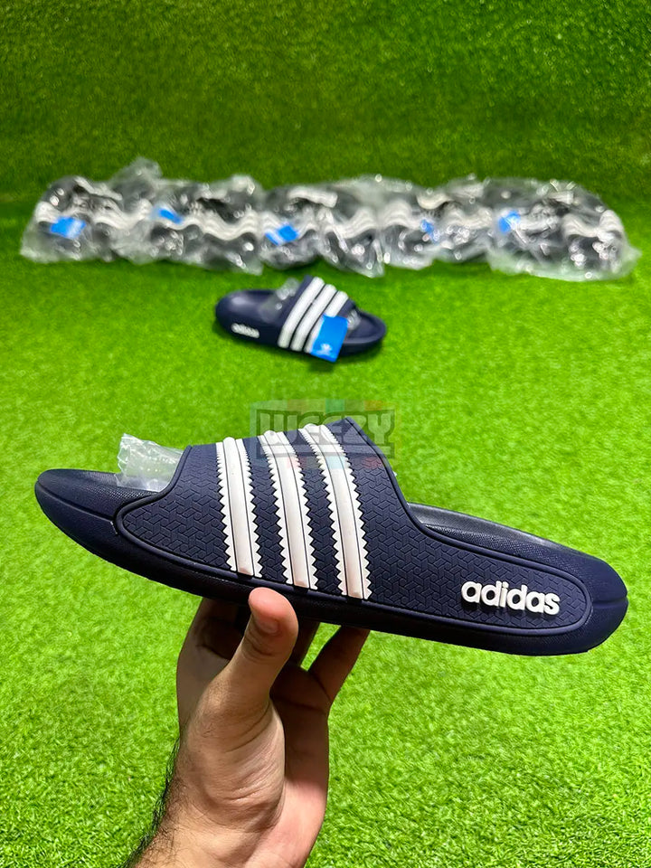 Adidas Stripes Slides (N Blue) (Super Comfortable) buy online Pakistan - Weeby Shoes