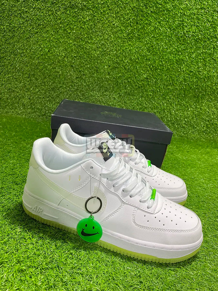 Air Force (Swoosh Tick Glow) (White/Green Base) buy online Pakistan - Weeby Shoes