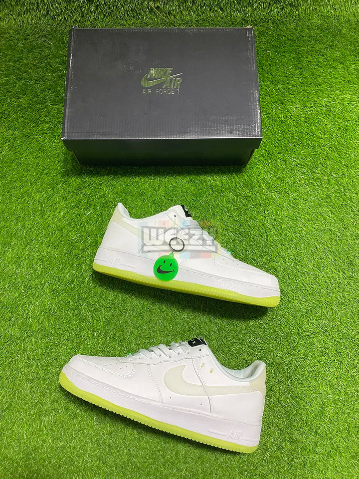 Air Force (Swoosh Tick Glow) (White/Green Base) buy online Pakistan - Weeby Shoes