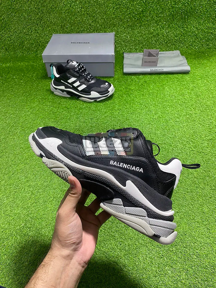 Balenciaga Triple S x Adidas (Blk/W) (Premium Quality) buy online Pakistan - Weeby Shoes