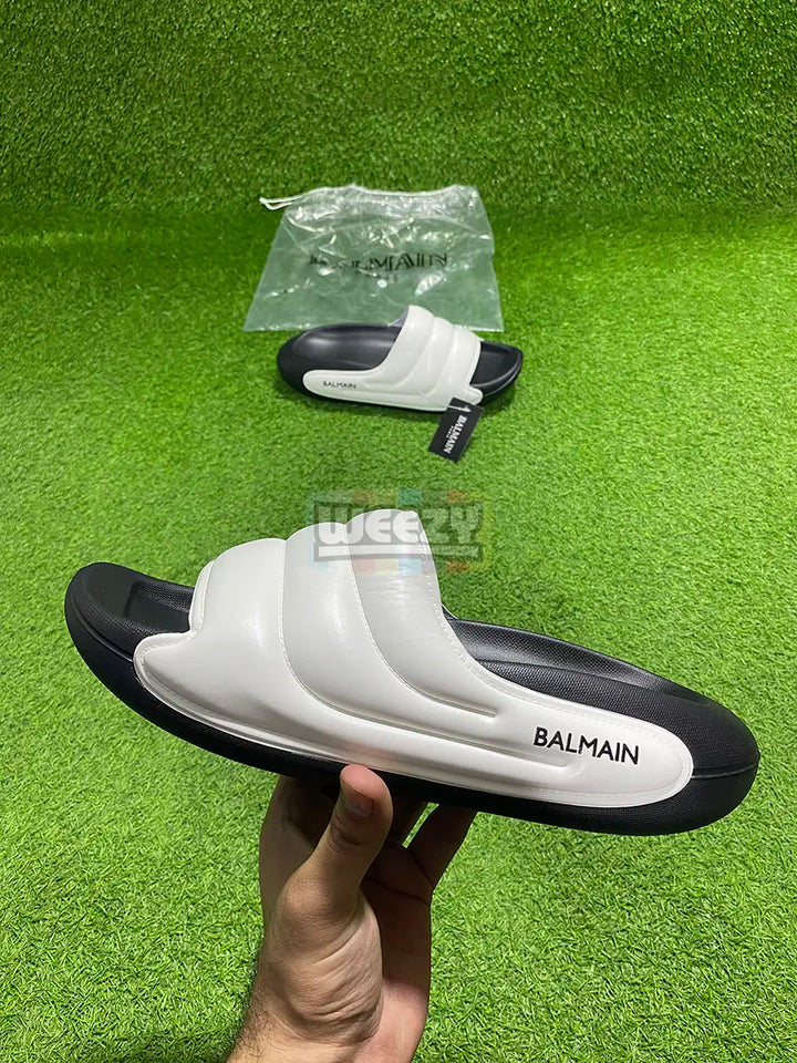 Balmain Slide (Blk/W) (Premium Quality) buy online Pakistan - Weeby Shoes