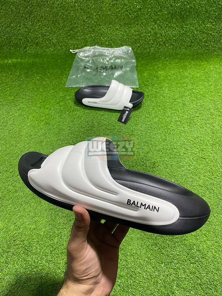 Balmain Slide (Blk/W) (Premium Quality) buy online Pakistan - Weeby Shoes