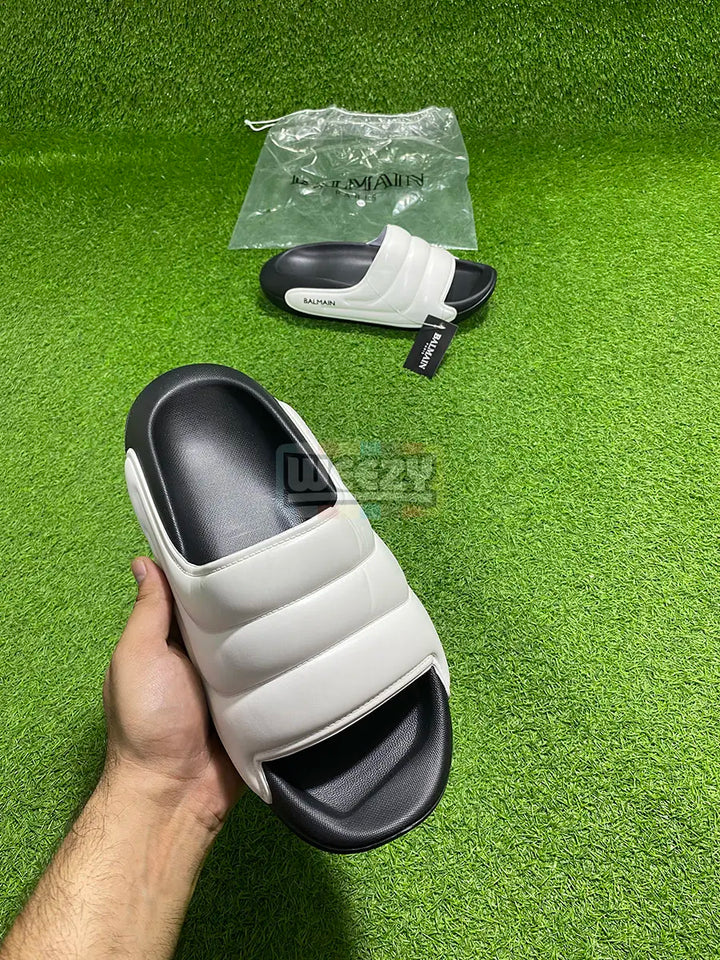 Balmain Slide (Blk/W) (Premium Quality) buy online Pakistan - Weeby Shoes