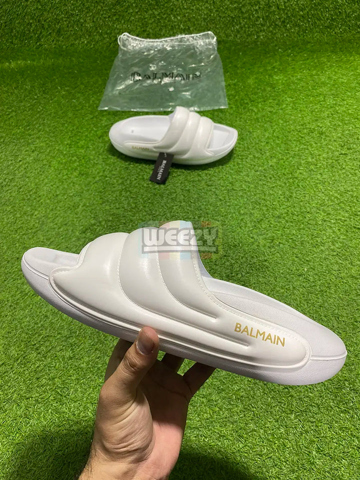 Balmain Slide (T White) (Premium Quality) buy online Pakistan - Weeby Shoes