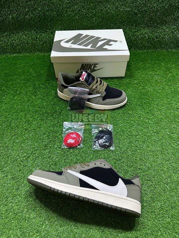 J1 x Travis Scott (Blk Olive G) (Low)(Premium Quality) buy online Pakistan - Weeby Shoes