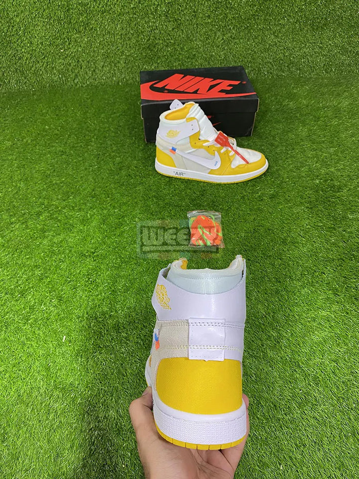 Jordan 1 x Off White (Canary Yellow) buy online Pakistan - Weeby Shoes