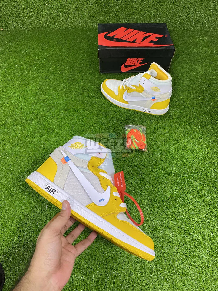 Jordan 1 x Off White (Canary Yellow) buy online Pakistan - Weeby Shoes