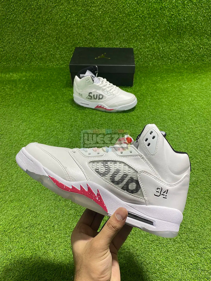 Jordan 5 x Supreme (White) (Reflective) buy online Pakistan - Weeby Shoes