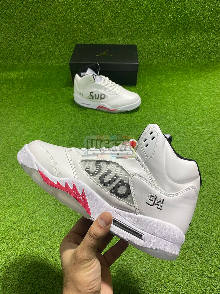 Jordan 5 x Supreme (White) (Reflective) buy online Pakistan - Weeby Shoes