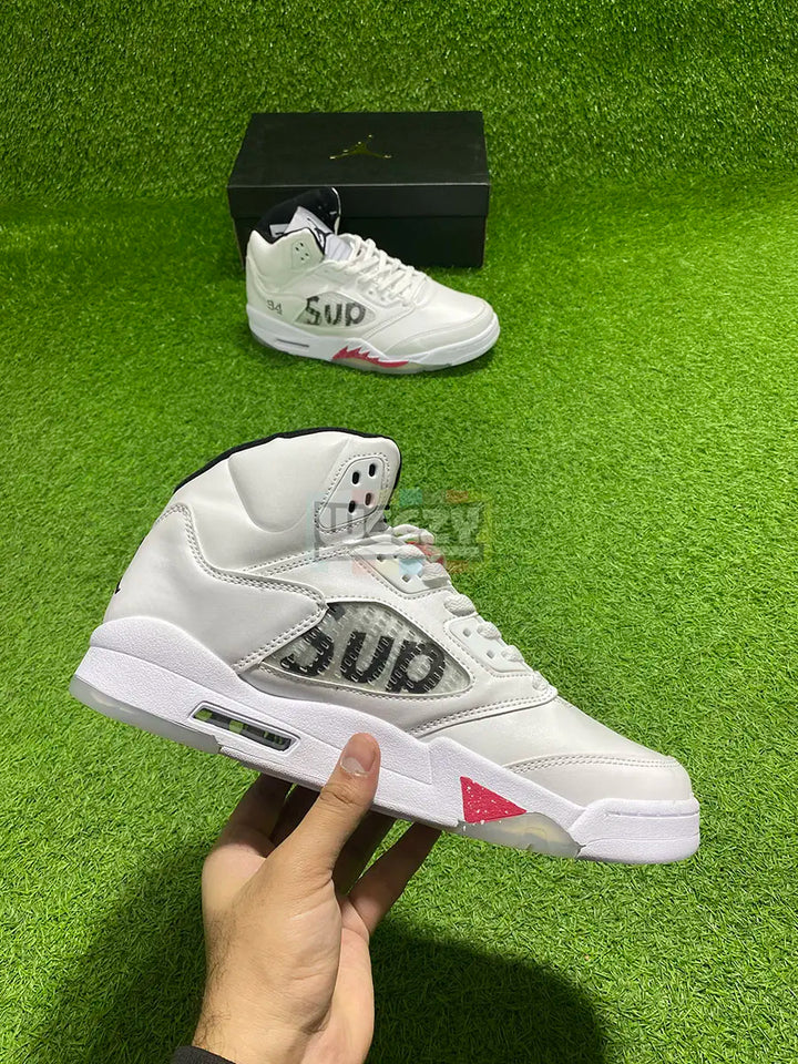 Jordan 5 x Supreme (White) (Reflective) buy online Pakistan - Weeby Shoes