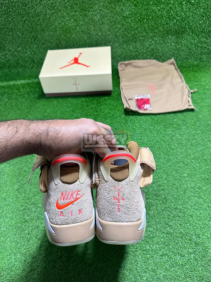 Jordan 6 x Travis Scott (Khaki) (Suede Edition) (Original Quality 1:1) buy online Pakistan - Weeby Shoes