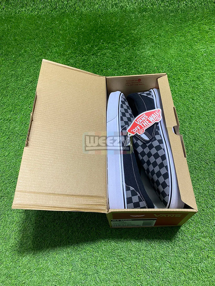 Vans Slip on (Checkered) (Grey) (Premium Quality) buy online Pakistan - Weeby Shoes