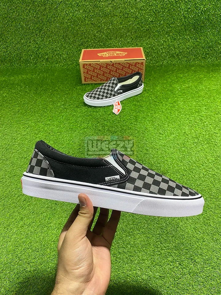 Vans Slip on (Checkered) (Grey) (Premium Quality) buy online Pakistan - Weeby Shoes