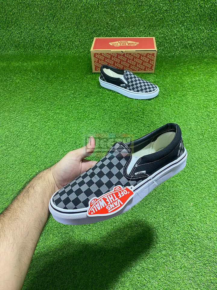 Vans Slip on (Checkered) (Grey) (Premium Quality) buy online Pakistan - Weeby Shoes