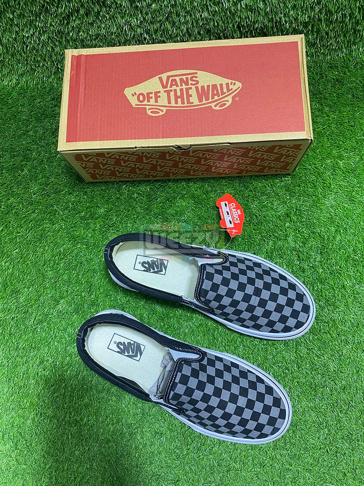 Vans Slip on (Checkered) (Grey) (Premium Quality) buy online Pakistan - Weeby Shoes