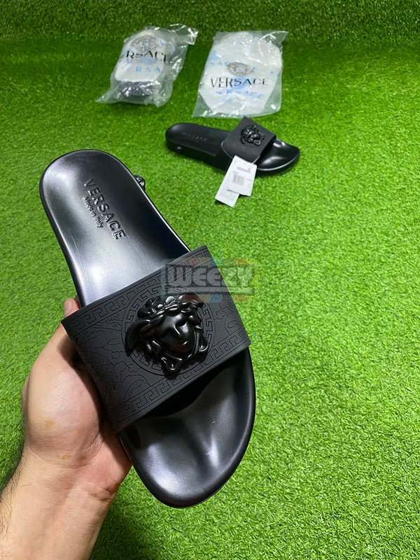 Versace Logo Slide (Blk) (Premium Batch) buy online Pakistan - Weeby Shoes