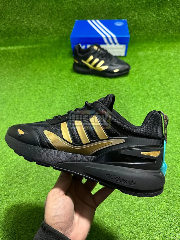 ZX 2.0 (Blk/Gold) (Real Boost) (Original Quality 1:1) buy online Pakistan - Weeby Shoes